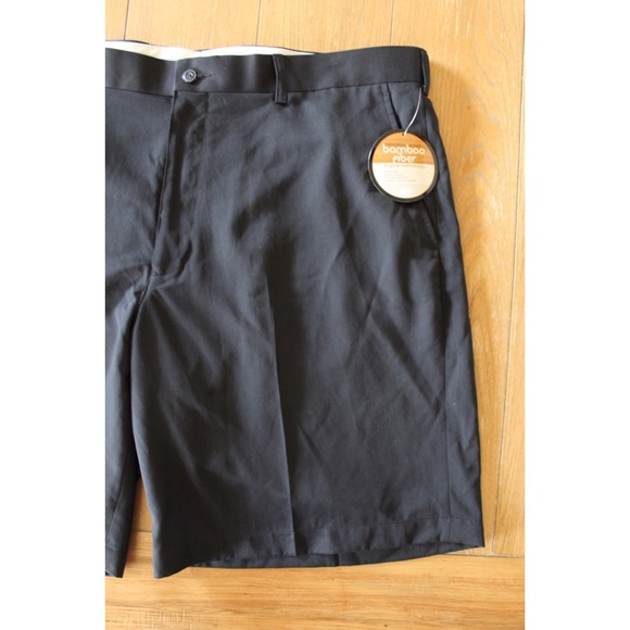 Golf Champions Tour NWT Organic Bamboo Caviar Black Golf Shorts 40W - Picture 3 of 8